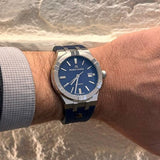  Shop Authentic Maurice Lacroix Aikon Automatic Date Blue Dial Blue Silicone Strap Watch For Men - AI6008-SS000-430-4 - Luxxuri