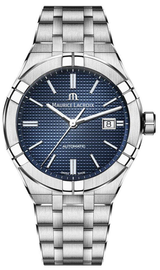  Shop Authentic Maurice Lacroix Aikon Automatic Blue Dial Silver Steel Strap Watch For Men - AI6008-SS002-430-1 - Luxxuri