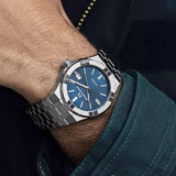  Shop Authentic Maurice Lacroix Aikon Automatic Blue Dial Silver Steel Strap Watch For Men - AI6008-SS002-430-1 - Luxxuri
