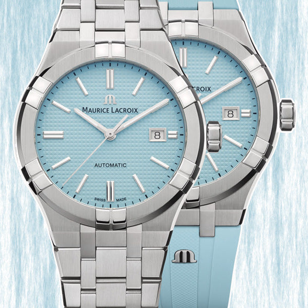  Shop Authentic Maurice Lacroix Aikon Automatic Sky Blue Dial Silver Steel Strap Watch For Men - AI6008-SS00F-431-C - Luxxuri