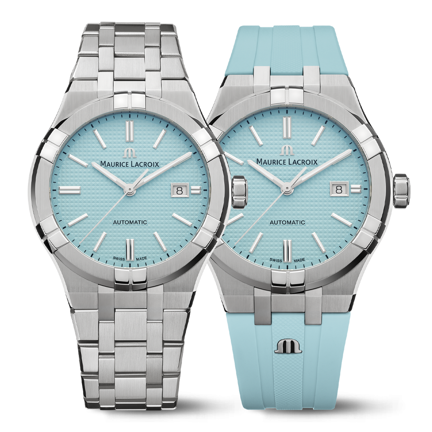  Shop Authentic Maurice Lacroix Aikon Automatic Sky Blue Dial Silver Steel Strap Watch For Men - AI6008-SS00F-431-C - Luxxuri