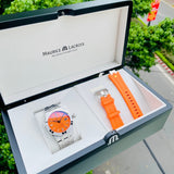  Shop Authentic Maurice Lacroix Aikon Limited Edition Automatic Date Orange Dial Silver Steel Strap Watch For Men - AI6008-SS00F-530-1 - Luxxuri
