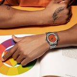  Shop Authentic Maurice Lacroix Aikon Limited Edition Automatic Date Orange Dial Silver Steel Strap Watch For Men - AI6008-SS00F-530-1 - Luxxuri