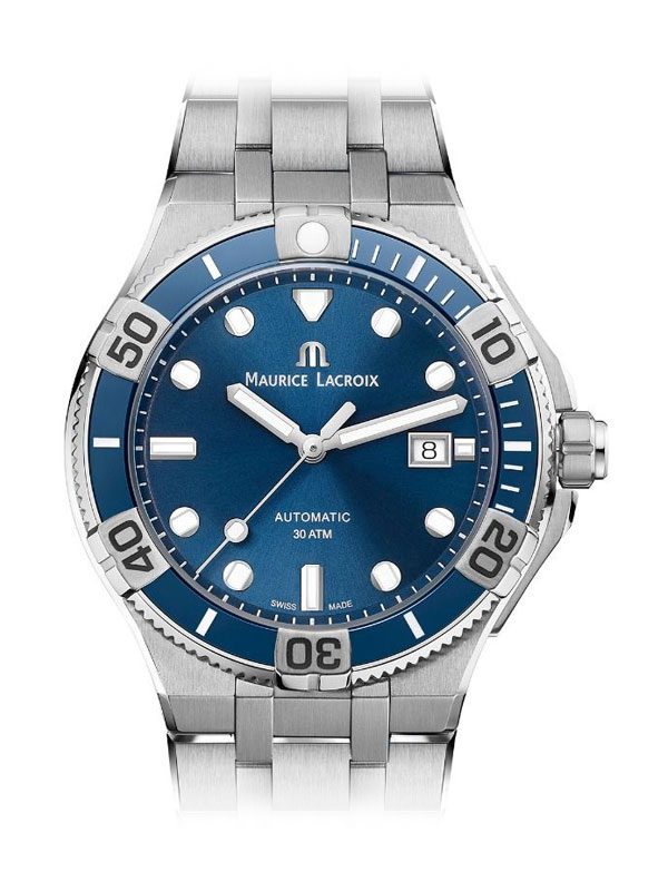  Shop Authentic Maurice Lacroix Aikon Venturer Blue Dial Silver Steel Strap Watch for Men - AI6058-SS002-430-1 - Luxxuri