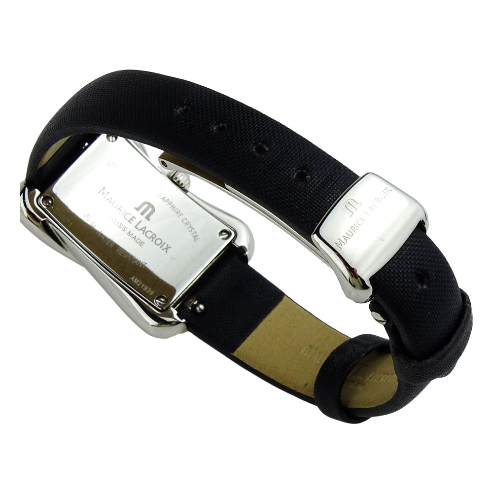  Shop Authentic Maurice Lacroix Divina White Mother of Pearl Dial Black Leather Strap Watch for for Women - DV5011-SD531-120 - Luxxuri