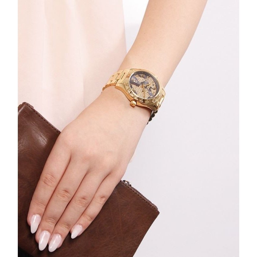  Shop Authentic Michael Kors Layton Pave Blue Dial Gold Steel Strap Watch for Women - MK6243 - Luxxuri