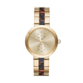  Shop Authentic Michael Kors Garner Multifunction Gold Dial Two Tone Steel Strap Watch For Women - MK6471 - Luxxuri