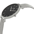  Shop Authentic Daniel Wellington Classic Petite Sterling Black Dial Silver Mesh Bracelet Watch For Women - DW00100162 - Luxxuri