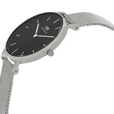  Shop Authentic Daniel Wellington Classic Petite Sterling Black Dial Silver Mesh Bracelet Watch For Women - DW00100162 - Luxxuri