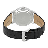  Shop Authentic Citizen Eco Drive Silver Dial Black Leather Strap Watch For Men - AO9000-06B - Luxxuri