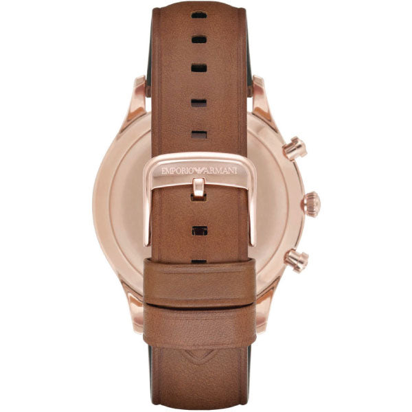  Shop Authentic Emporio Armani Quartz Silver Dial Brown Leather Strap Watch For Men - AR11043 - Luxxuri
