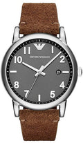  Shop Authentic Emporio Armani Luigi Quartz Gray Dial Brown Leather Strap Watch For Men - AR11070 - Luxxuri