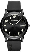  Shop Authentic Emporio Armani Luigi Quartz Black Dial Black Silicon Strap Watch For Men - AR11071 - Luxxuri