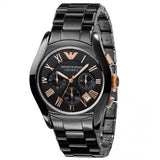  Shop Authentic Emporio Armani Valente Ceramica Chronograph Black Dial Black Steel Strap Watch For Men - AR1410 - Luxxuri
