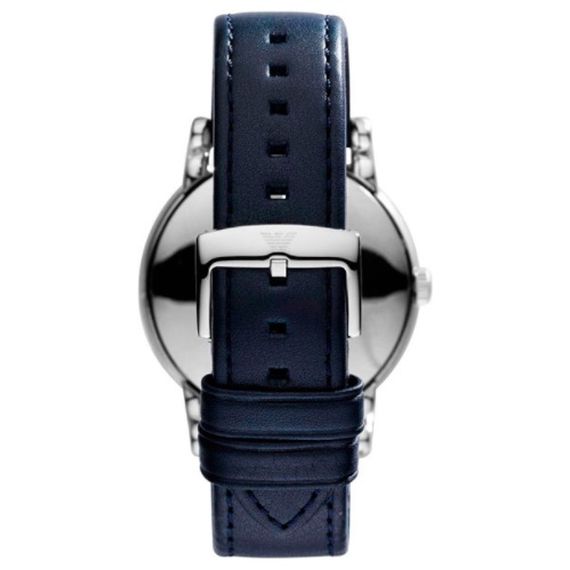  Shop Authentic Emporio Armani Classic Quartz Blue Dial Black Leather Strap Watch For Men - AR1731 - Luxxuri