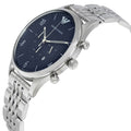  Shop Authentic Emporio Armani Chronograph Blue Dial Silver Steel Strap Watch For Men - AR1942 - Luxxuri