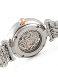  Shop Authentic Emporio Armani Gianni T Bar Silver Skeleton Dial Two Tone Strap Watch For Women - AR1992 - Luxxuri
