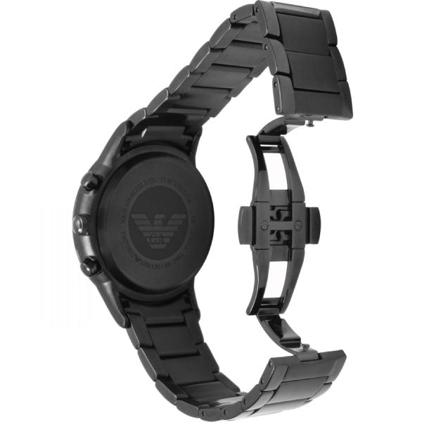  Shop Authentic Emporio Armani Classic Chronograph Black Dial Black Stainless Steel Strap Watch For Men - AR2453 - Luxxuri