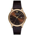  Shop Authentic Emporio Armani Luigi Classic Brown Dial Brown Leather Strap Watch For Men - AR2503 - Luxxuri