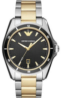  Shop Authentic Emporio Armani Quartz Black Dial Two Tone Steel Strap Watch For Men - AR80017 - Luxxuri