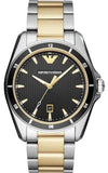  Shop Authentic Emporio Armani Quartz Black Dial Two Tone Steel Strap Watch For Men - AR80017 - Luxxuri