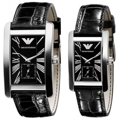  Shop Authentic Emporio Armani Black Dial Black Leather Strap Watch For Men - AR0143 - Luxxuri