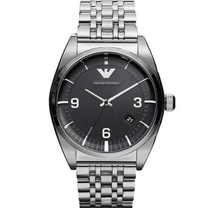  Shop Authentic Emporio Armani Classic Analog Black Dial Silver Steel Strap Watch For Men - AR0369 - Luxxuri