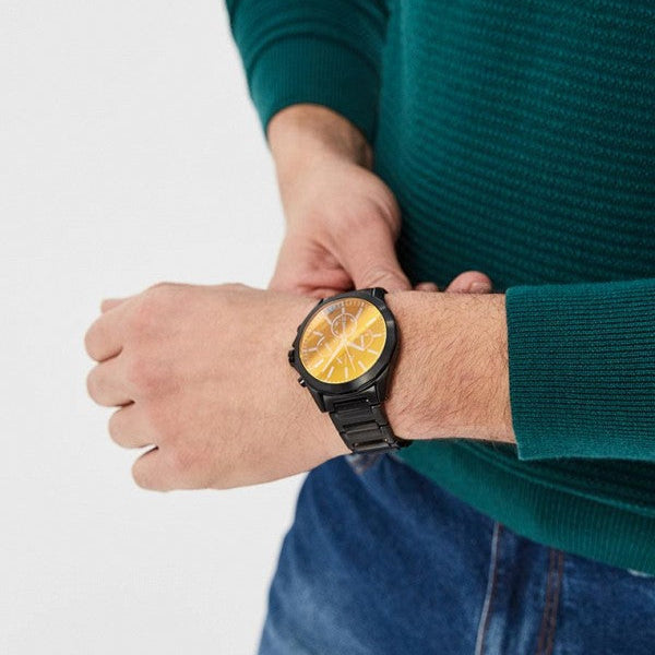  Shop Authentic Armani Exchange Drexler Chronograph Black Dial Black Steel Strap Watch For Men - AX2615 - Luxxuri