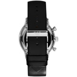  Shop Authentic Emporio Armani Gianni White Dial Black Leather Strap Watch For Men - AR0385 - Luxxuri