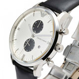  Shop Authentic Emporio Armani Gianni White Dial Black Leather Strap Watch For Men - AR0385 - Luxxuri
