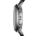Emporio Armani Gianni Chronograph Black Dial Black Leather Strap Watch For Men - AR0397