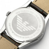  Shop Authentic Emporio Armani Classic Quartz Beige Dial Brown Leather Strap Watch For Men - AR0646 - Luxxuri