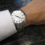  Shop Authentic Emporio Armani Classic Quartz Silver Dial Silver Steel Strap Watch For Men - AR0647 - Luxxuri