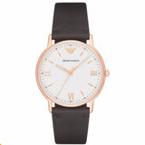  Shop Authentic Emporio Armani Dress Quartz White Dial Brown Leather Strap Watch For Men - AR11011 - Luxxuri