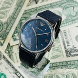  Shop Authentic Emporio Armani Kappa Quartz Blue Dial Blue Leather Strap Watch For Women - AR11012 - Luxxuri