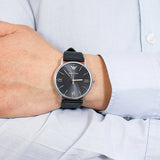  Shop Authentic Emporio Armani Kappa Analog Quartz Black Dial Black Leather Strap Watch For Men - AR11013 - Luxxuri