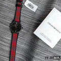  Shop Authentic Emporio Armani Kappa Black Dial Two Tone NATO Strap Watch For Men - AR11015 - Luxxuri