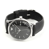  Shop Authentic Emporio Armani Lambda Classic Quartz Black Dial Black Leather Strap Watch For Men - AR11020 - Luxxuri