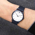  Shop Authentic Emporio Armani Luigi Quartz White Dial Blue Mesh Bracelet Watch For Men - AR11025 - Luxxuri