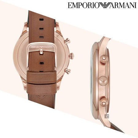  Shop Authentic Emporio Armani Quartz Silver Dial Brown Leather Strap Watch For Men - AR11043 - Luxxuri