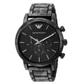  Shop Authentic Emporio Armani Luigi Chronograph Black Dial Black Steep Strap Watch For Men - AR11045 - Luxxuri