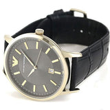  Shop Authentic Emporio Armani Renato Quartz Grey Dial Black Leather Strap Watch For Men - AR11049 - Luxxuri