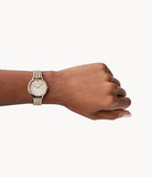  Shop Authentic Emporio Armani Dress Analog Mother of Pearl Dial Gold Steel Strap Watch For Women - AR11007 - Luxxuri