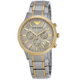  Shop Authentic Emporio Armani Renato Chronograph Quartz Silver Dial Two Tone Steel Strap Watch For Men - AR11076 - Luxxuri