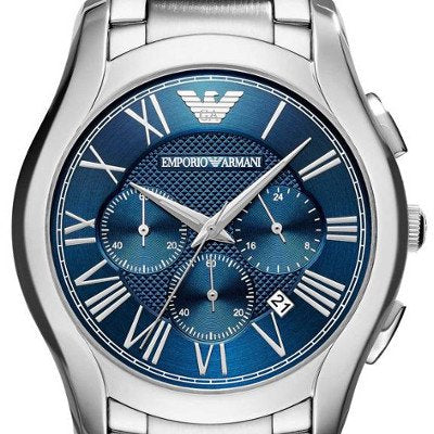  Shop Authentic Emporio Armani Chronograph Quartz Blue Dial Silver Steel Strap Watch For Men - AR11082 - Luxxuri