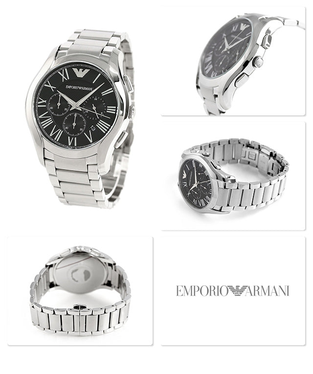  Shop Authentic Emporio Armani Valente Chronograph Quartz Black Dial Silver Steel Strap Watch For Men - AR11083 - Luxxuri