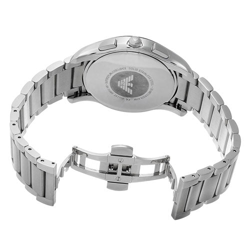  Shop Authentic Emporio Armani Valente Chronograph Quartz Black Dial Silver Steel Strap Watch For Men - AR11083 - Luxxuri