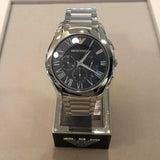  Shop Authentic Emporio Armani Valente Chronograph Quartz Black Dial Silver Steel Strap Watch For Men - AR11083 - Luxxuri