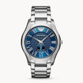  Shop Authentic Emporio Armani Valente Quartz Blue Dial Silver Steel Strap Watch For Men - AR11085 - Luxxuri