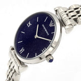  Shop Authentic Emporio Armani Gianni T Bar Dark Blue Dial Silver Stainless Steel Watch For Women - AR11091 - Luxxuri